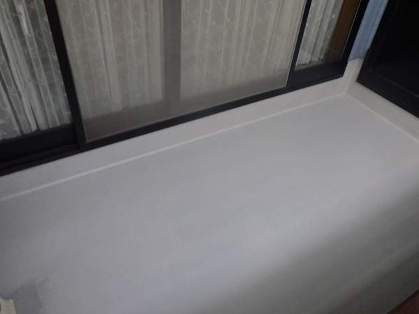 ベランダ床防水塗装の２回目終了です