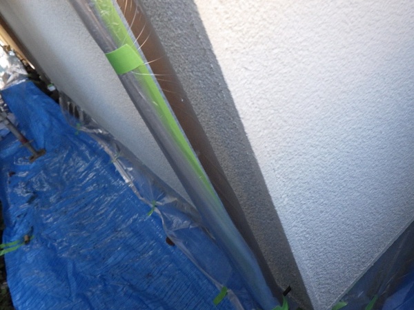 外壁塗装用の養生が終了しました