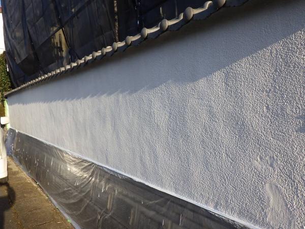 門塀の下塗り終了です