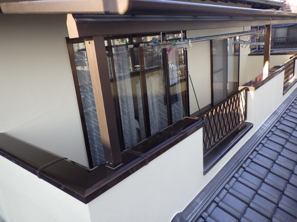 ベランダ周りの完工です