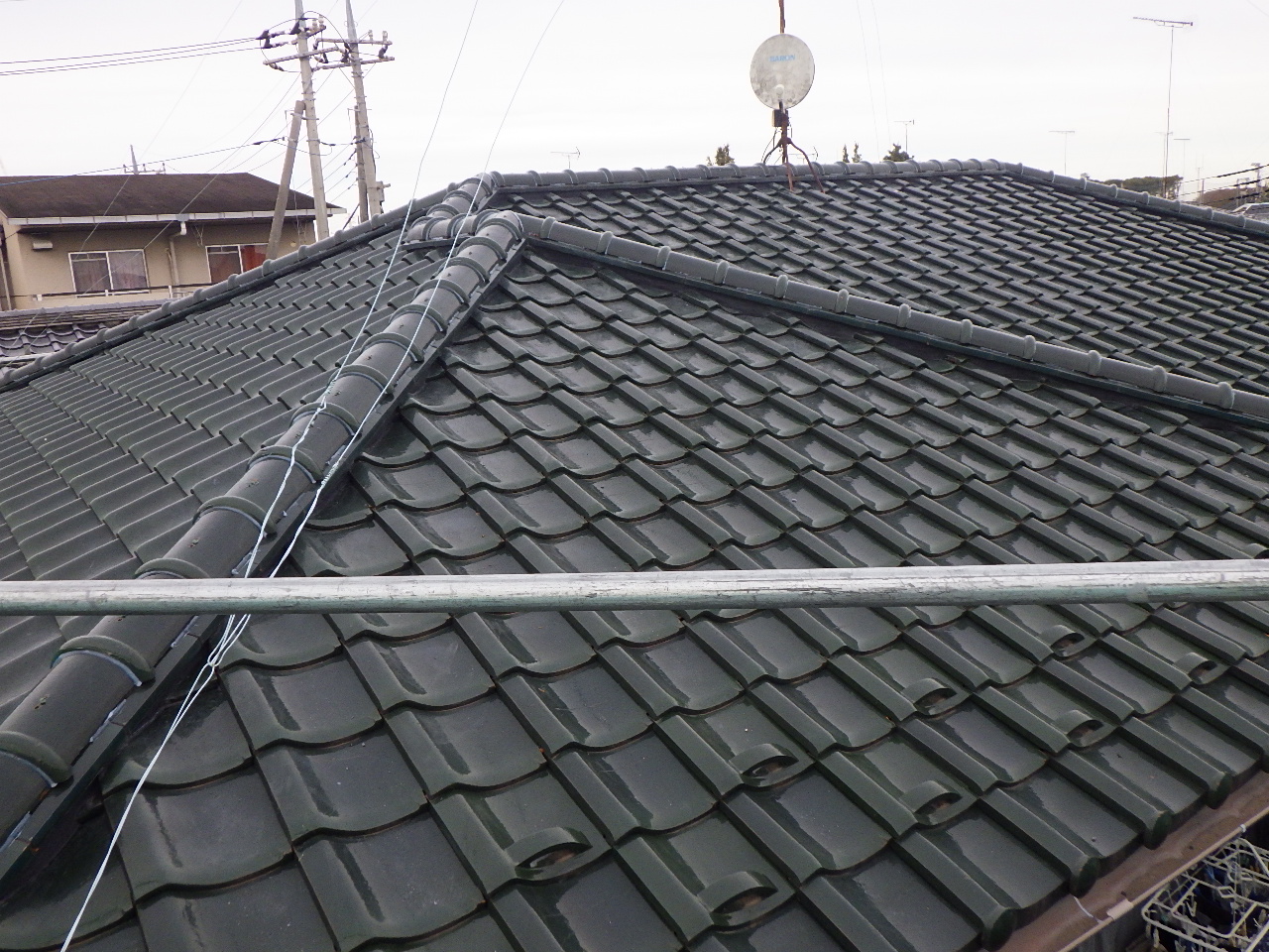 丸瓦のラバーロック終了です