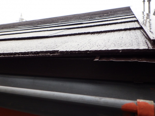 軒先水切り塗装終了です