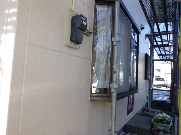 １階外壁塗装の完工です