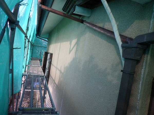 外壁面の洗浄終了です