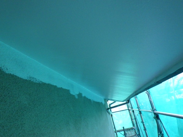 軒天塗装が終了しました