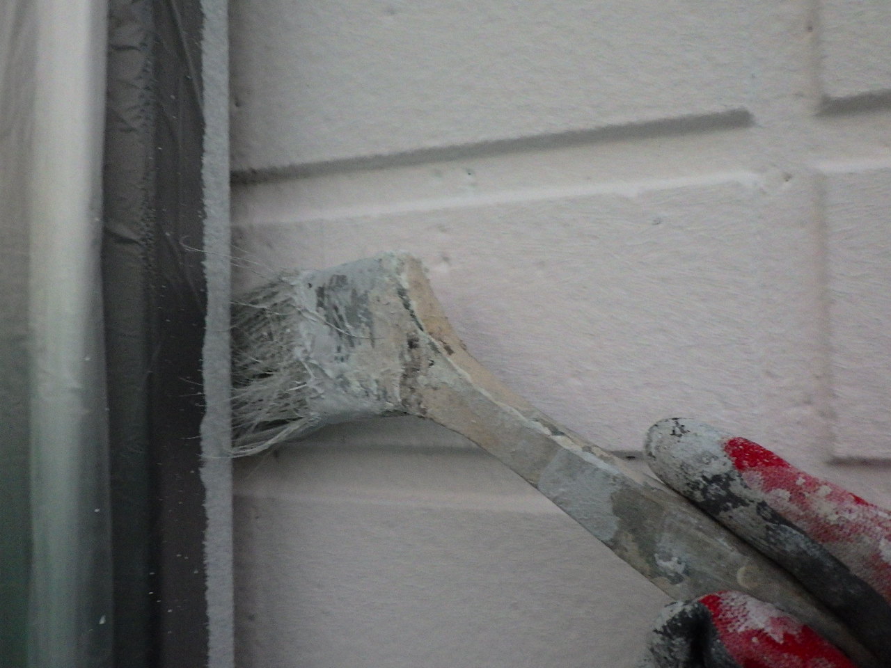 ひび割れ部分の補修