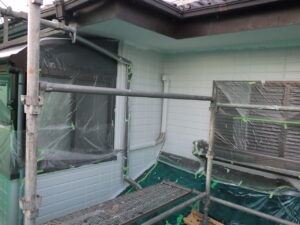 外壁の上塗り塗装終了です