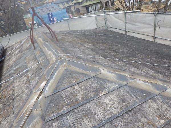 棟板金を撤去しました