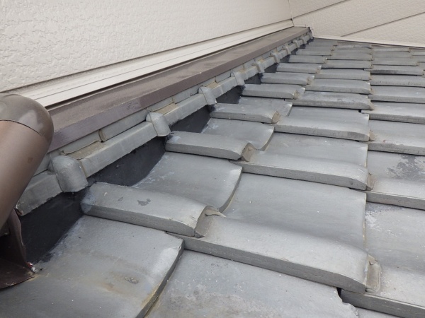 施工後の三日月漆喰の状態です