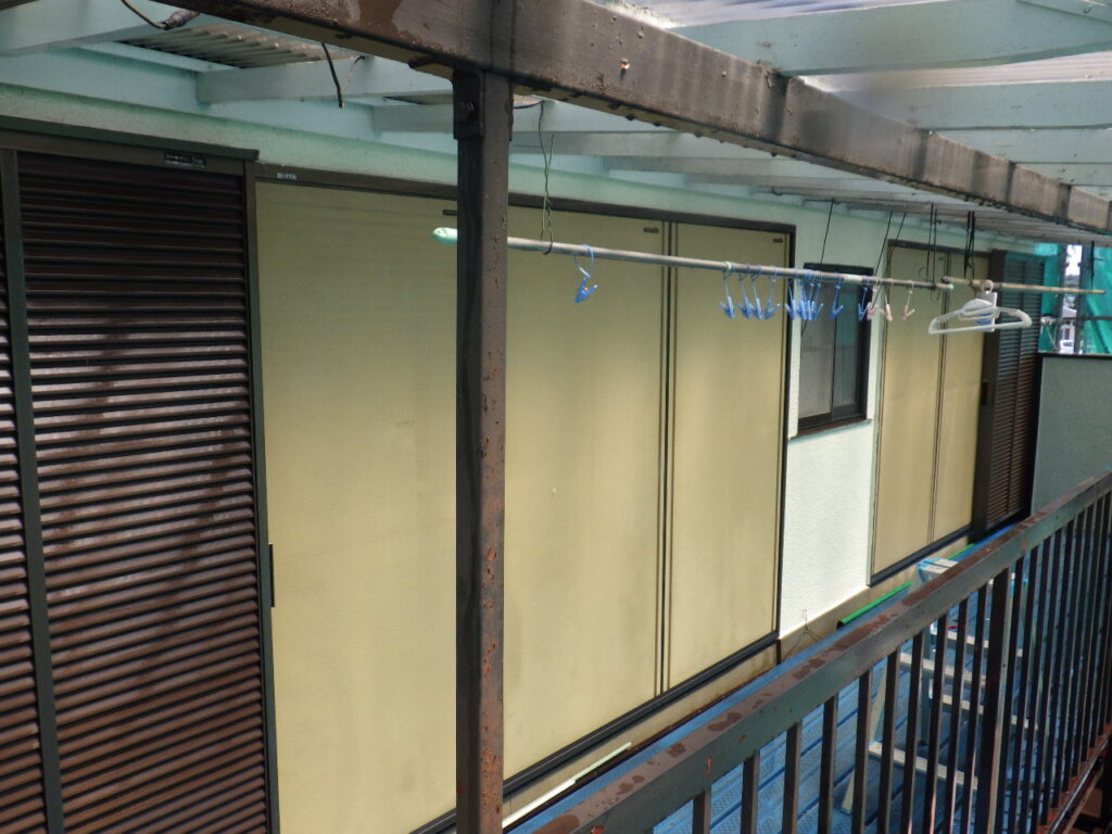 ２階の高圧洗浄終了です