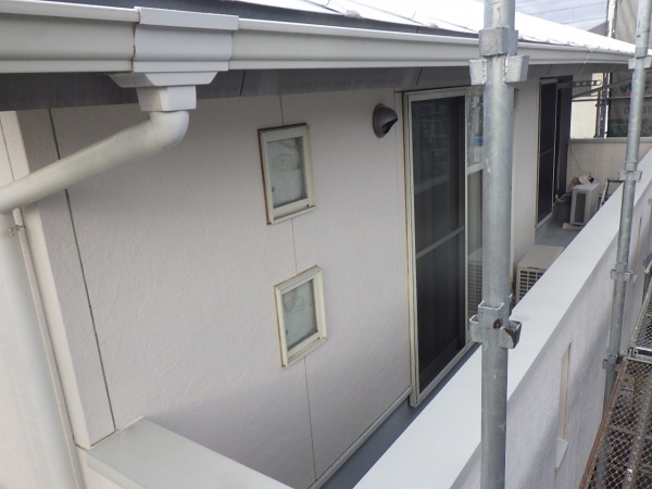 高圧洗浄後の外壁の状態です