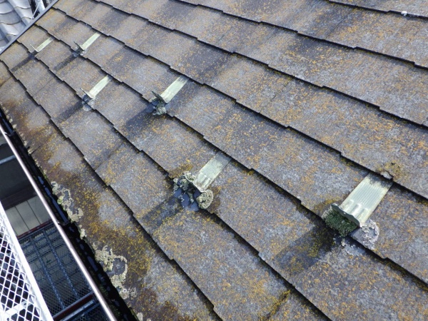 施工前の雪止めの状態です