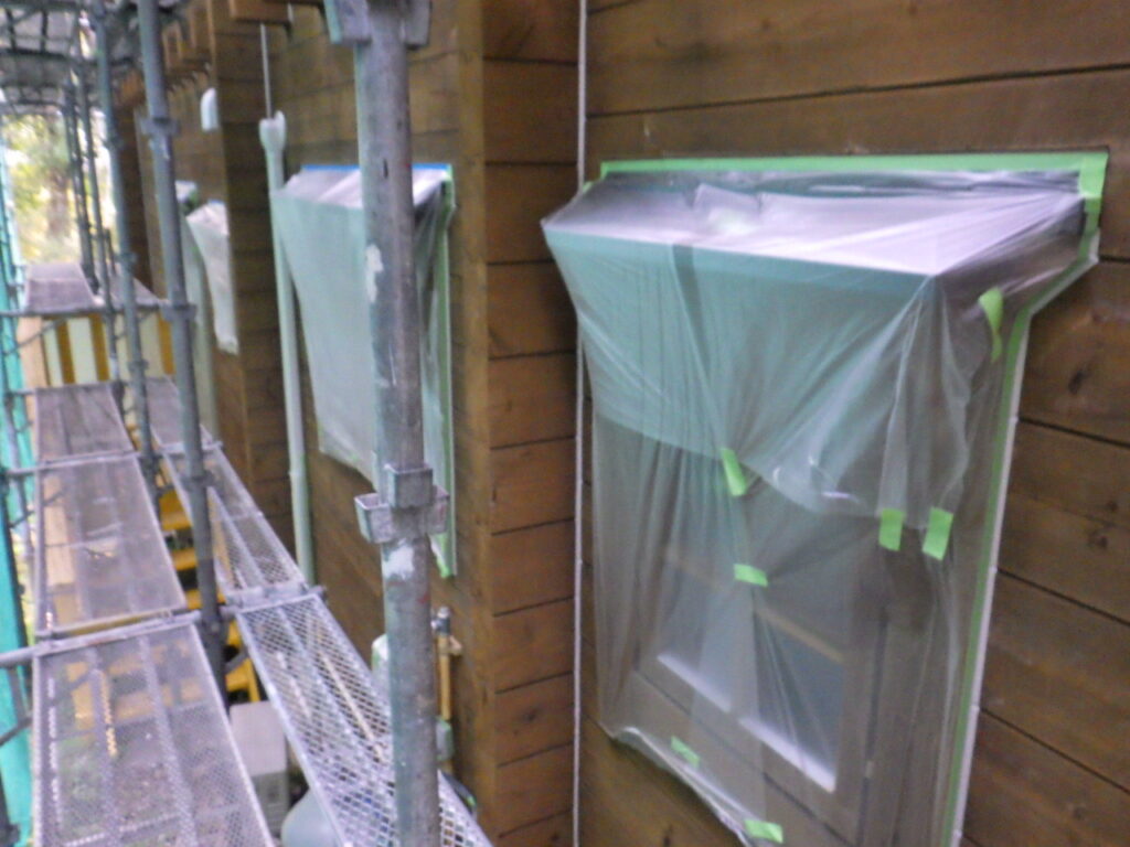 出窓養生が終了しました