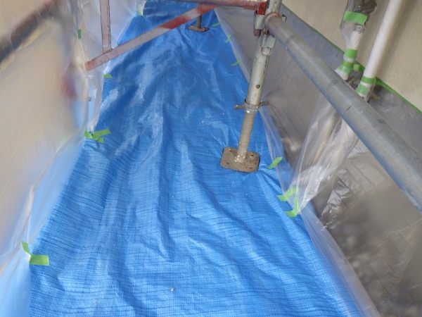 土間養生が終了しました