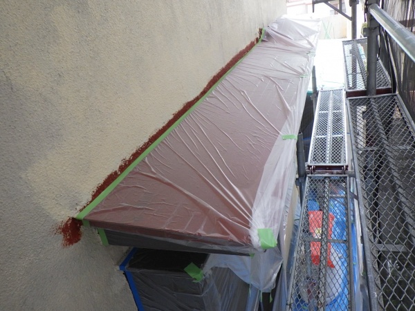 霧よけの養生終了です