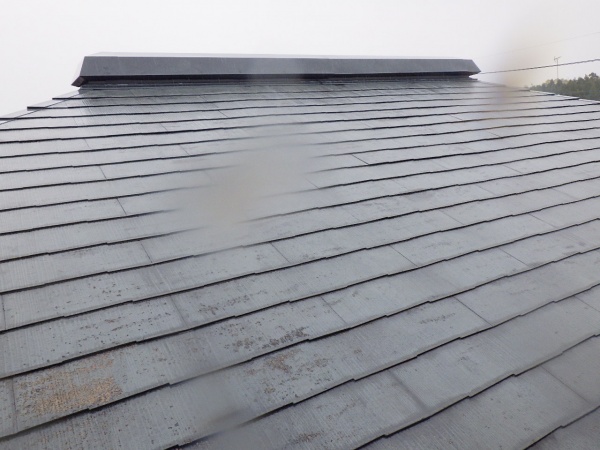 スレート屋根の洗浄終了です