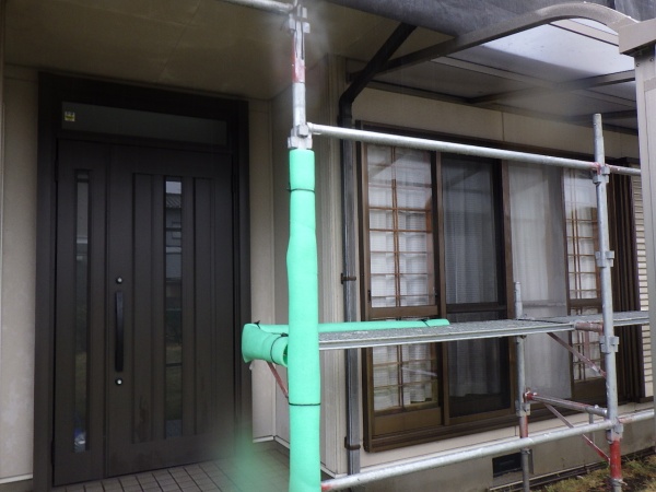 外壁面の洗浄が終了しました