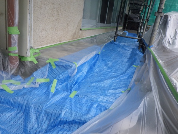 土間養生をしました