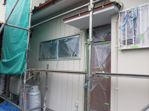 金属サイディングの上塗り終了です