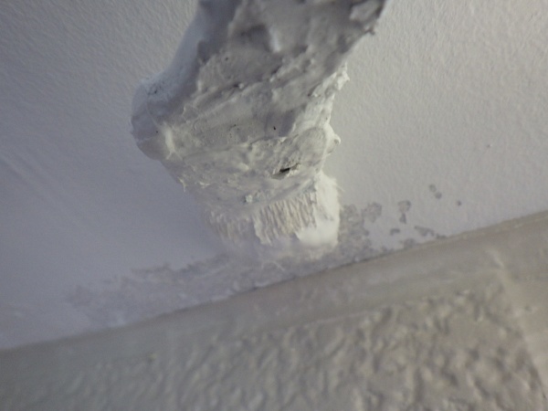 軒天の補修中です