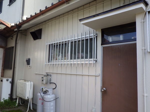 金属製サイディング部の完工です