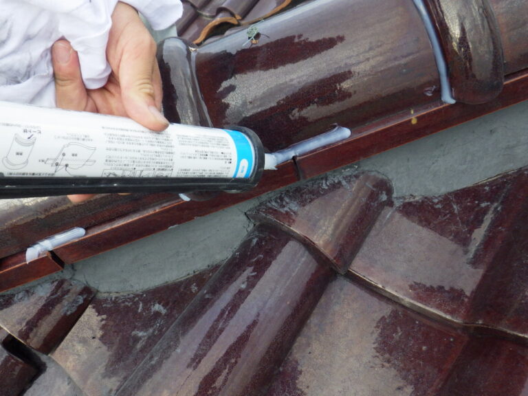 棟のラバーロック中です