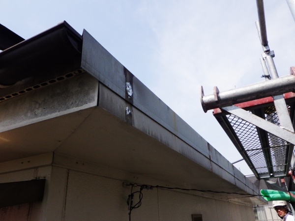 隠し樋板金の撤去終了です