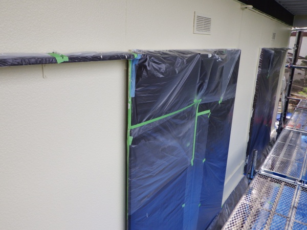 外壁の中塗り終了です