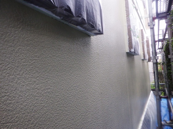 外壁上塗り塗装終了です