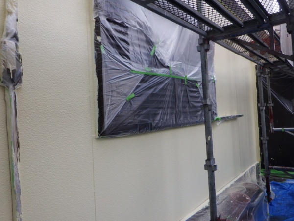 外壁上塗り塗装終了です