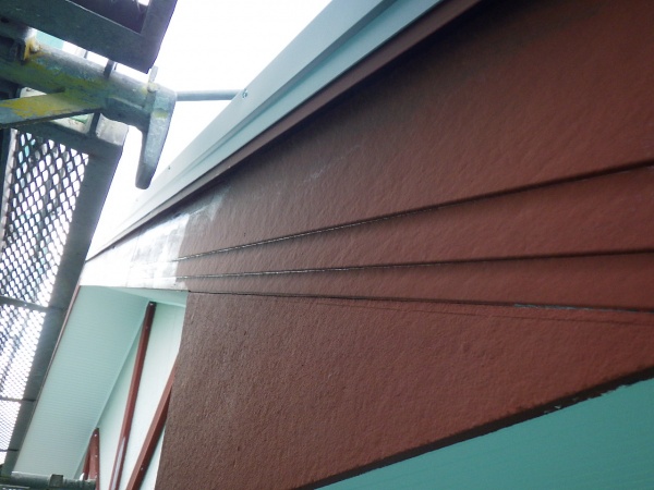 幕板の養生剥がし終了です