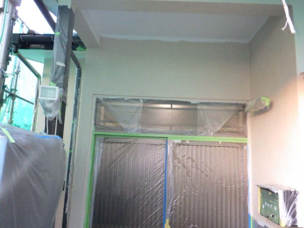 外壁上塗り塗装終了です