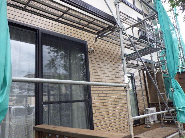 １階外壁クリアー塗装の完工です