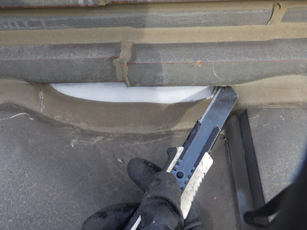 ラバーロック三日月の撤去中です