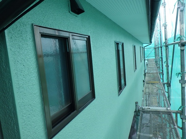 ２階外壁の塗装後です