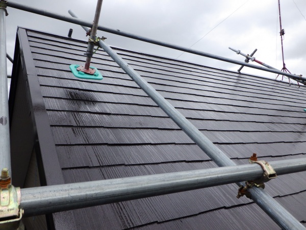 スレート屋根塗装の完工です