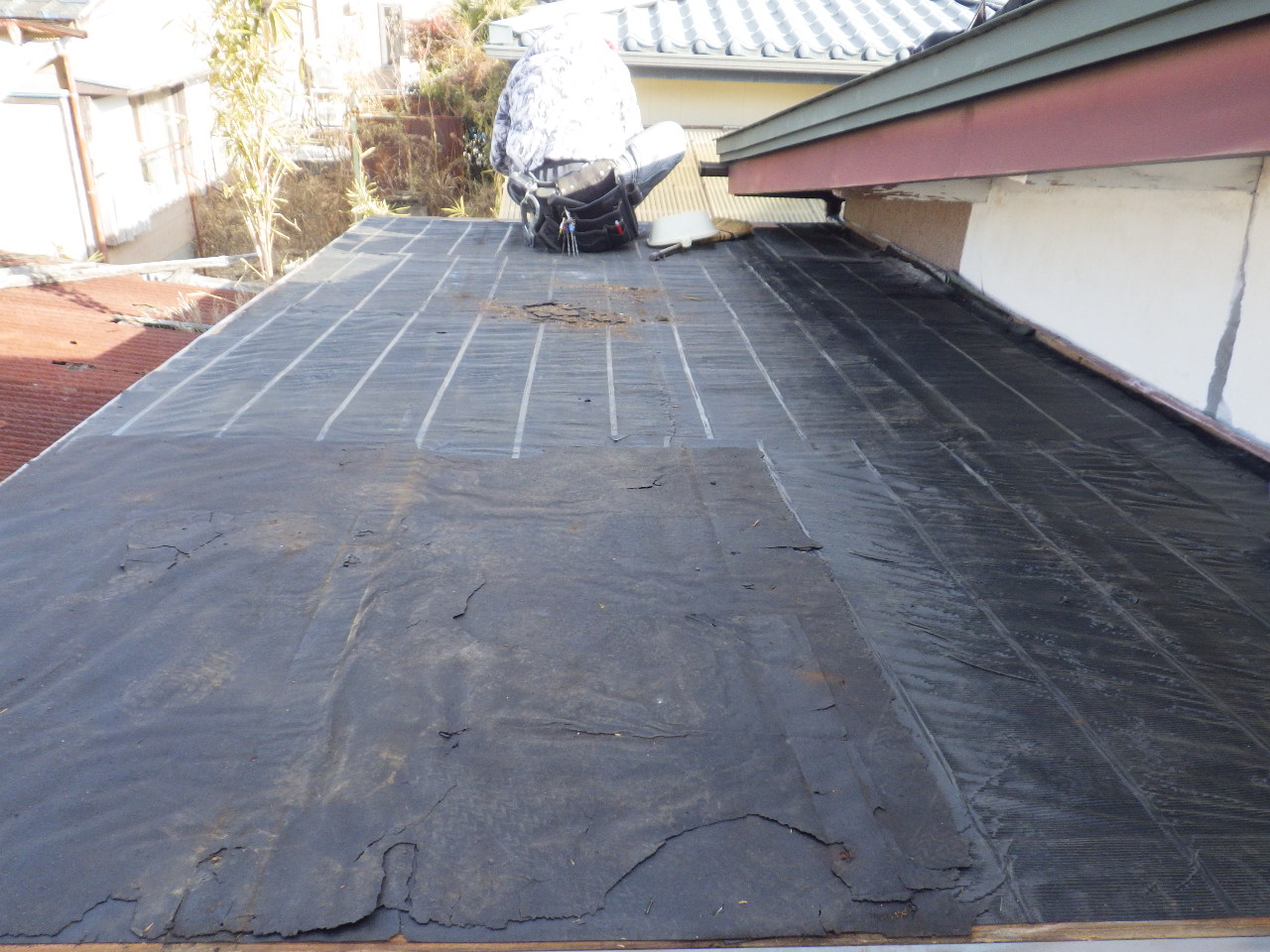 既存どぶ板を撤去しました