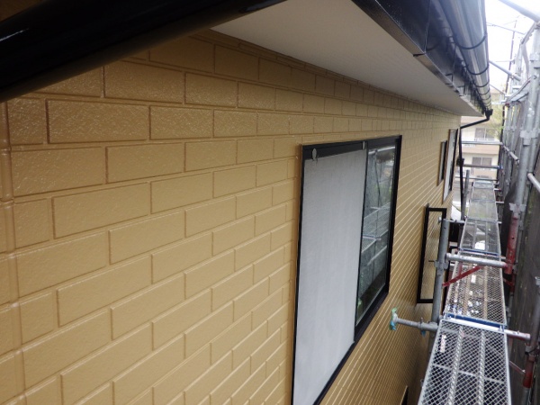 ２階外壁面の完工です