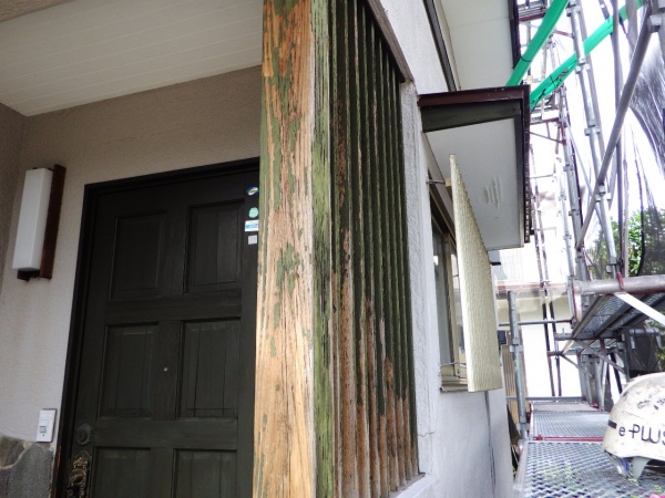 高圧洗浄後の外壁面の状態です