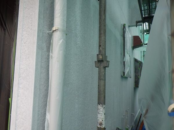 外壁の下塗り終了です