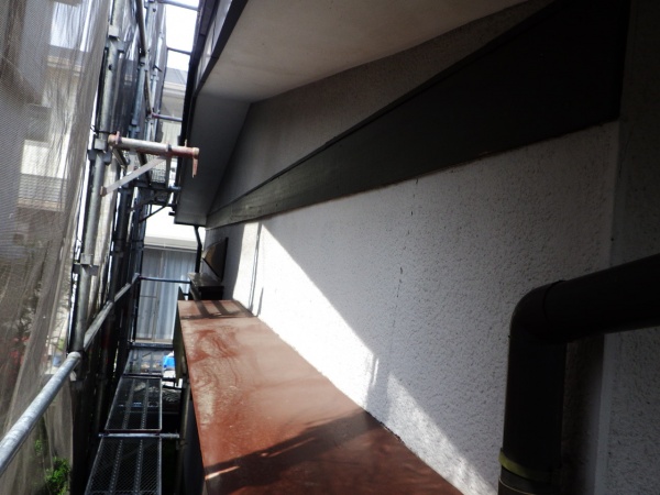 高圧洗浄後の外壁面の状態です