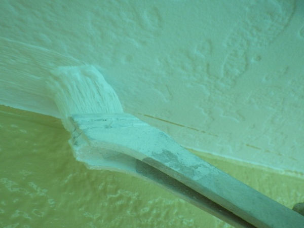 軒天の補修中です