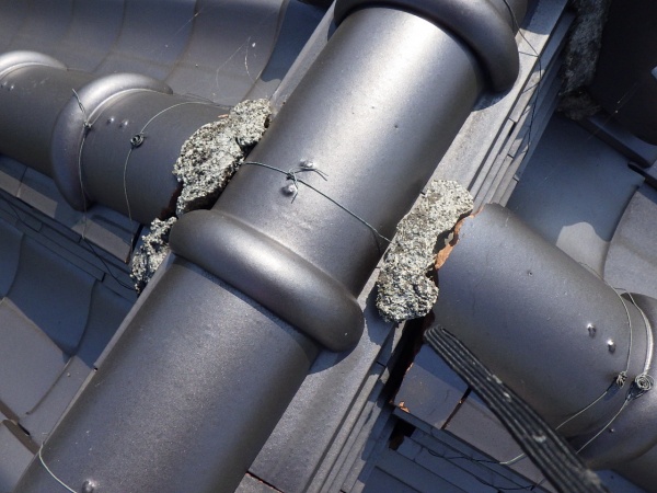 施工前の棟尻の状態です