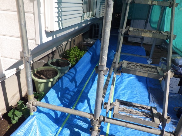 土間養生が終了しました