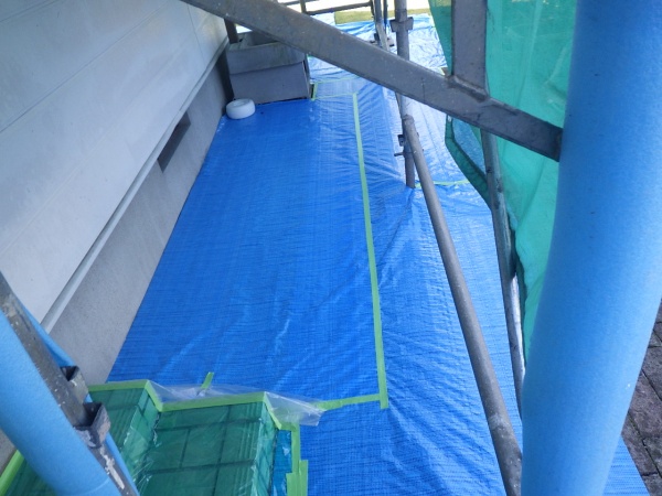 土間養生が終了しました