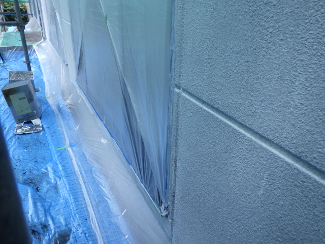 外壁の下塗りが終了しました