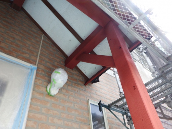 木部の下塗り終了です