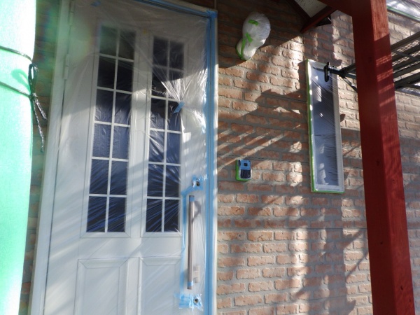 外壁塗装用の養生終了です