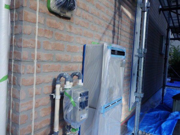 外壁塗装用の養生終了です