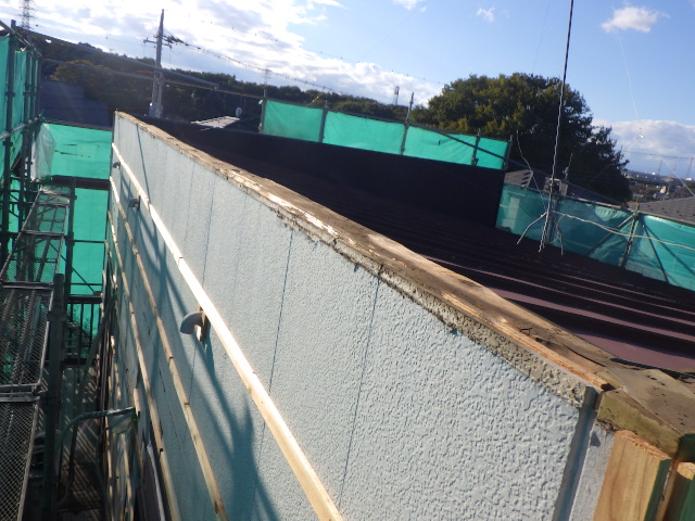 笠木の解体終了です